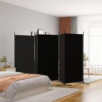 Berkfield Home 5-Panel Room Divider Black 433x180 cm Fabric