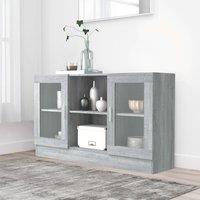 Berkfield Home Vitrine Cabinet Grey Sonoma 120x30.5x70 cm Engineered Wood