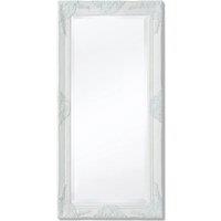 Berkfield Home Wall Mirror Baroque Style 100x50 cm White