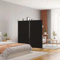 Berkfield Home 2-Panel Room Divider Black 175x180 cm Fabric
