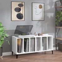 Berkfield Home Record Cabinet White 100x38x48 cm Engineered Wood | Size: 100 x 38 x 48 cm