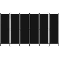 Berkfield Home 6-Panel Room Divider Black 300x180 cm
