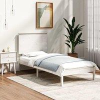 Berkfield Home Bed Frame White Solid Wood Pine 90x200 cm