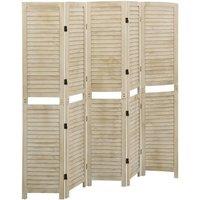 5-Panel Room Divider 175x165 cm Solid Wood Paulownia