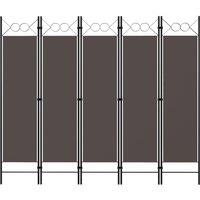 5-Panel Room Divider Anthracite 200x180 cm