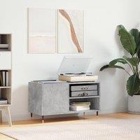 Berkfield Home Record Cabinet Concrete Grey 85x38x48 cm Engineered Wood | Size: 85 x 38 x 48 cm