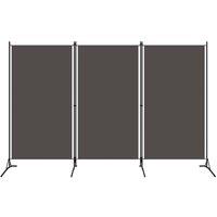 3-Panel Room Divider Anthracite 260x180 cm