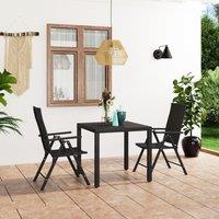 Berkfield Home 3 Piece Garden Dining Set Black