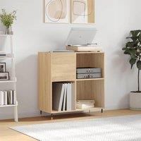 Berkfield Home Record Cabinet Sonoma Oak 84.5x38x89 cm Engineered Wood in Brown