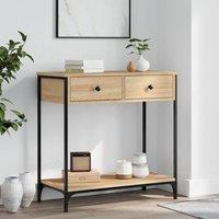 Berkfield Home Console Table Sonoma Oak 75x34.5x75 cm Engineered Wood in Brown