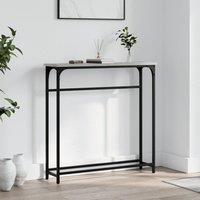 Berkfield Home Console Table Grey Sonoma 75x19.5x75 cm Engineered Wood