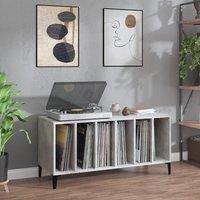 Berkfield Home Record Cabinet Concrete Grey 100x38x48 cm Engineered Wood | Size: 100 x 38 x 48 cm
