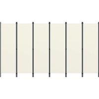 Berkfield Home 6-Panel Room Divider Cream White 300x180 cm
