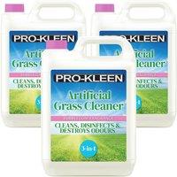 ProKleen Artificial Grass Cleaner Disinfectant 3 x 5L Bubblegum Fragrance in Clear