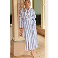 Boat Blue Stripe Crisp Cotton Dressing Gown