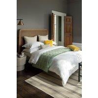 CHRISTY 400TC Luxury Cotton Sateen Plain Dye Duvet Cover Sets in White | Size: Double