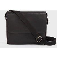 OSPREY LONDON Men's The Large Carter Leather Messenger Bag in Black