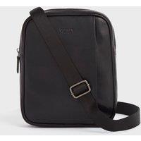OSPREY LONDON Men's The Small Carter Leather 2 Way Messenger Bag in Black