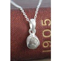 Otis Jaxon London Women's Rough Diamond Sterling Silver April Birthstone Necklace