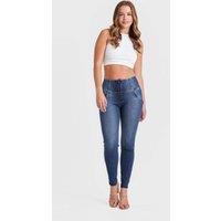 Freddy Women's WR.UP Snug Jeans High Waisted Full Length Jeans in Dark Blue | Size: XS