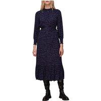 French Handwriting Midi Dress Printed