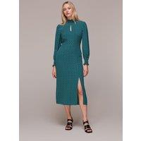 Star Check Print Midi Dress