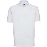 Russell Men's Classic Cotton Pique Polo Shirt in White | Size: Medium
