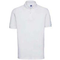 Russell Men's Classic Cotton Pique Polo Shirt in White | Size: Small