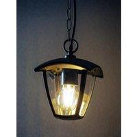 CGC Lighting Violet Outdoor Chain Hanging Lantern Light in Black