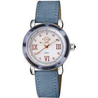 Marsala Tortoise Mother Of Pearl Dial, Demin Suede Swiss Quartz Watch