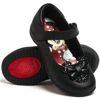 Disney Girl's Minnie Mouse School Shoes in Black | Size: Infant 6