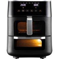 Daewoo Actuate Air Fryer Dual Drawer 11 Litre Space Saving Split Design Black