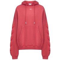 Off-White Men's St. Matthew Design Skate Fit Washed Red Hoodie | Size: Medium