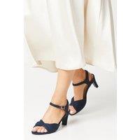 Good For the Sole Women's : Wide Fit Trisha Two Part Heeled Sandals in Navy | Size: 7