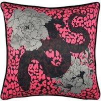 Furn Serpentine Animal Print Cushion in Pink | Size: 43 cm x 43 cm