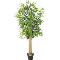 Christow Artificial Bamboo Plant Large Potted Home Office Decoration | Size: 5ft