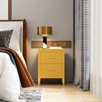Cabinet Bits Palazzi 2 Drawer Bedside Table in Mustard
