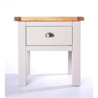 Cabinet Bits Argenta Light Grey 1 Drawer Side Table Satin Chrome Cup