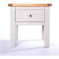 Cabinet Bits Argenta Light Grey 1 Drawer Side Table Satin Chrome Knob