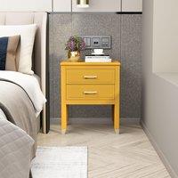 Cabinet Bits Palazzi 2 Drawer Bedside Table in Mustard