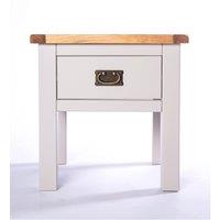Cabinet Bits Argenta Light Grey 1 Drawer Side Table Brass Drop Handle