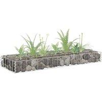 Berkfield Home Gabion Raised Bed Galvanised Steel 90x30x10 cm in Silver | Size: 90 x 30 x 10 cm