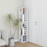 Berkfield Home Corner Cabinet White 33x33x164.5 cm Engineered Wood