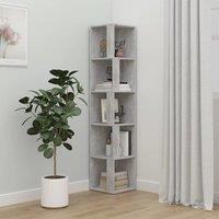 Berkfield Home Corner Cabinet Concrete Grey 33x33x164.5 cm Engineered Wood