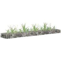 Gabion Raised Bed Galvanised Steel 180x30x10 cm