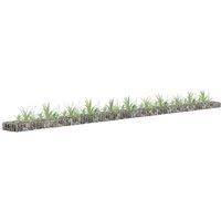 Berkfield Home Gabion Raised Bed Galvanised Steel 450x30x10 cm in Silver | Size: 450 x 30 x 10 cm