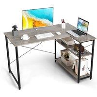 Reversible L-shaped Corner Computer Desk Writing Desk Workstation Gaming Table