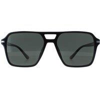 Prada Men's Aviator Black Green Polarized PR20YS