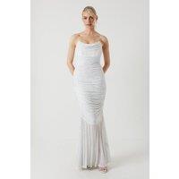 Coast Women's Rhinestone Jersey Corset Wedding Dress in Ivory | Size: 10