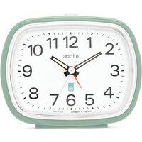 Acctim Camille Analogue Alarm Clock Quartz Luminous Hands Chrome Bezel in Pale Green